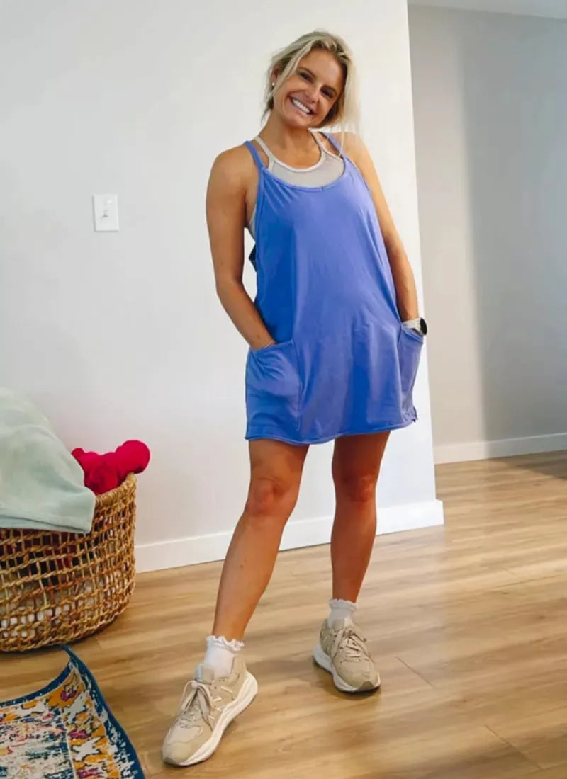Entspannt Geschnittenes Sommer-Minikleid