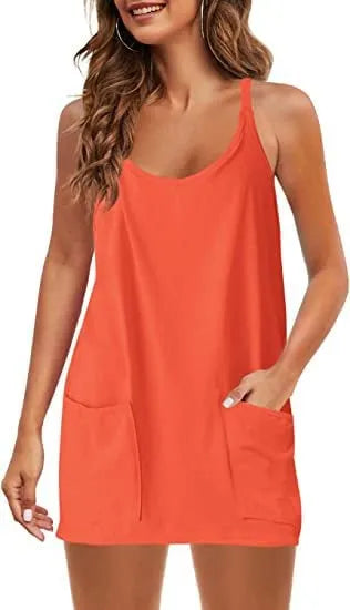 Entspannt Geschnittenes Sommer-Minikleid