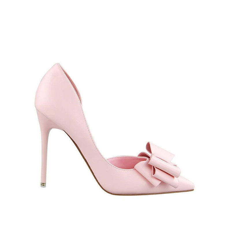 Stilvolle High Heels Mit Schleife Und Spitzer Zehenpartie - Rosa