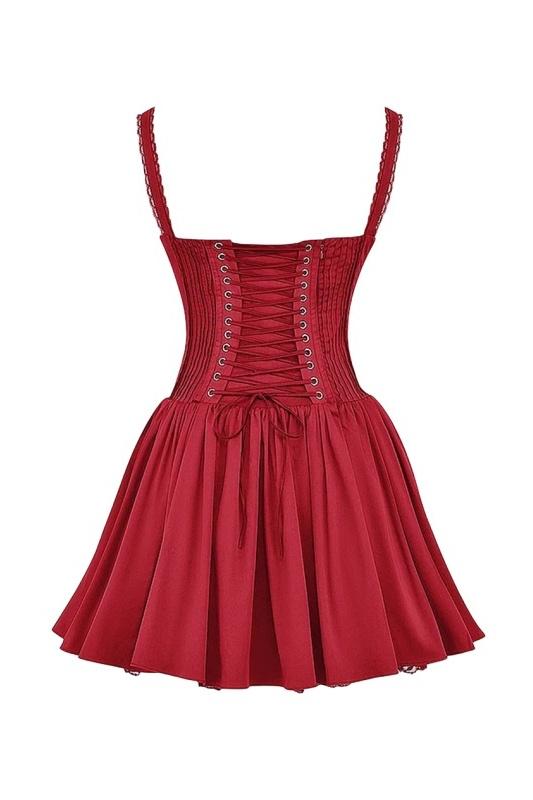 Elegantes Tief Ausgeschnittenes Minikleid Mit Dünnen Trägern