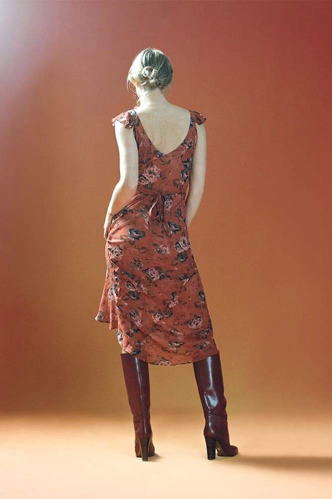 Maxikleid Mit Blumenmuster Und U-Ausschnitt
