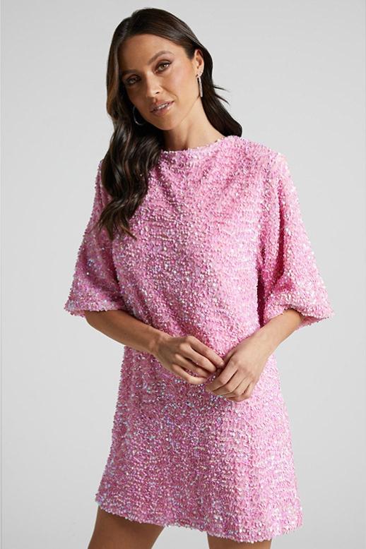 Rückenfreies Kleid Aus Samt Mit Pailletten