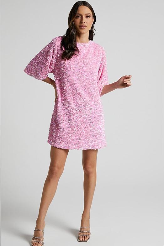 Rückenfreies Kleid Aus Samt Mit Pailletten