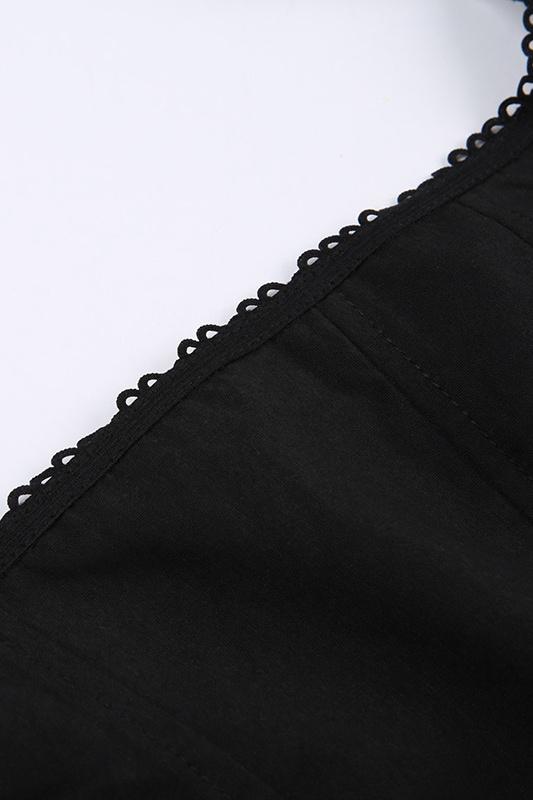 A-Linien-Kleid Mit Quadratischem Ausschnitt Und Spitzendetail
