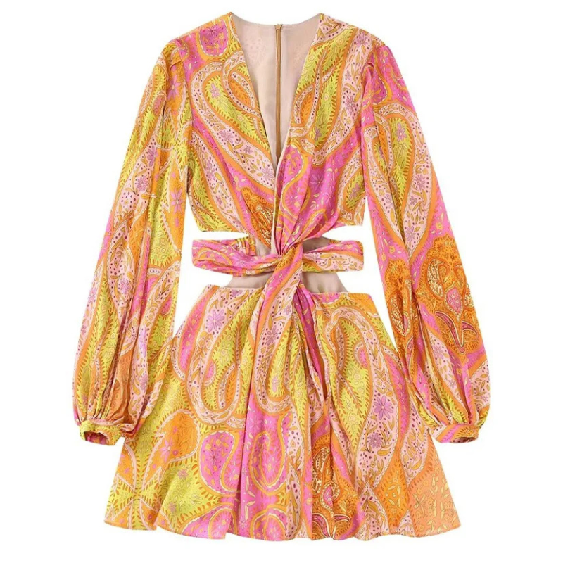 Elegantes Tief Ausgeschnittenes Minikleid