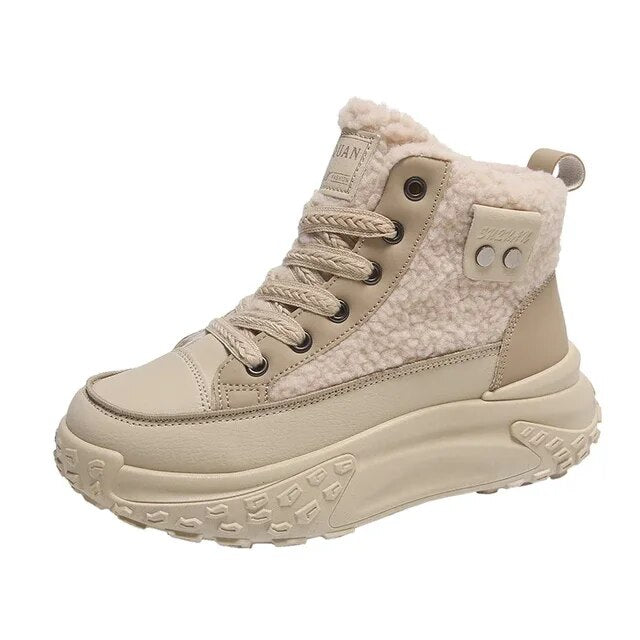 Damen-Schneestiefel Mit Dicker Und Warmer Sohle