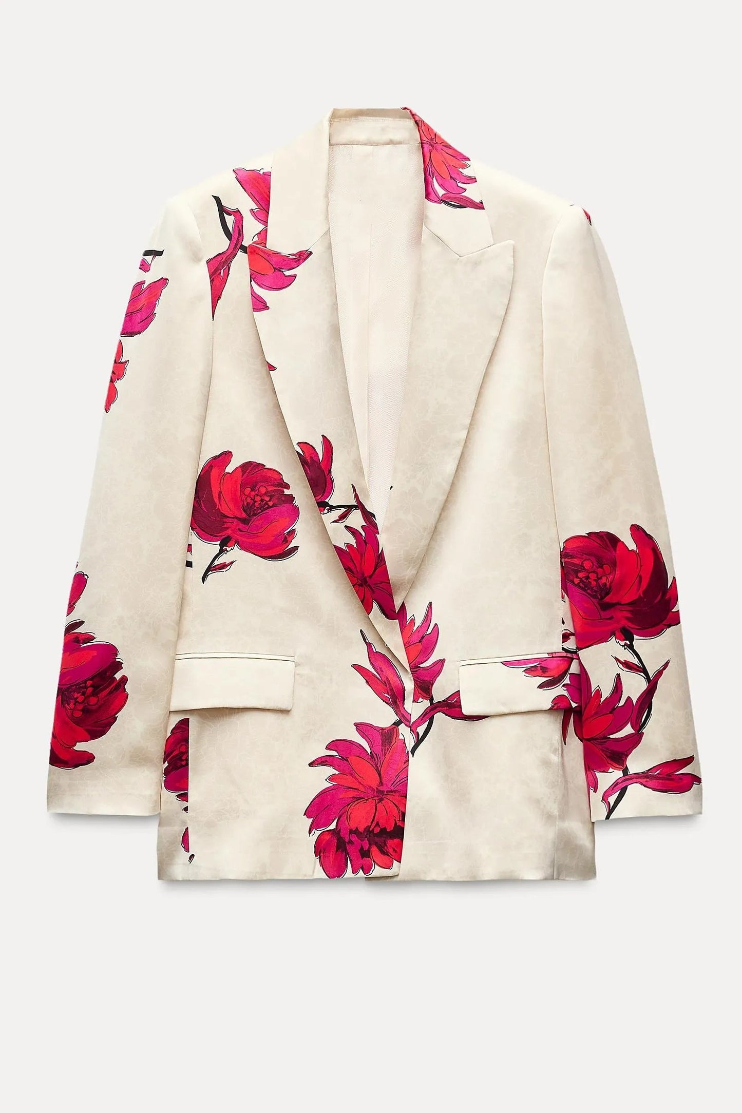 Anzug Aus Blazerjacke Und Hose Mit Blumenmuster