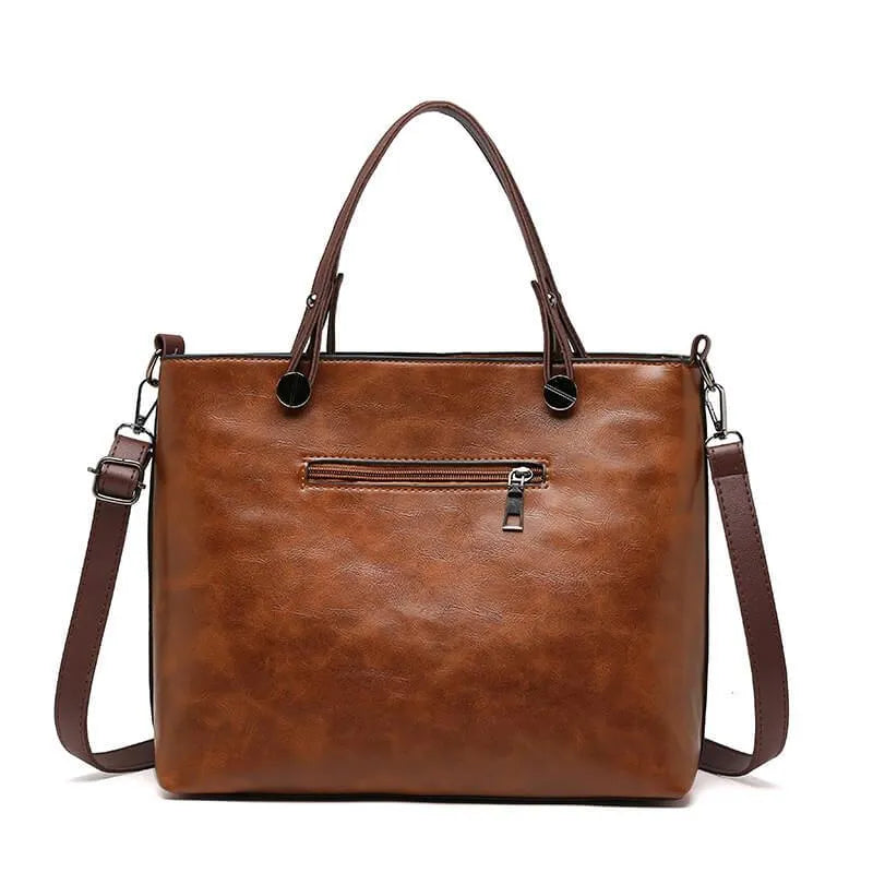 Vintage Leder Damen Umhängetasche