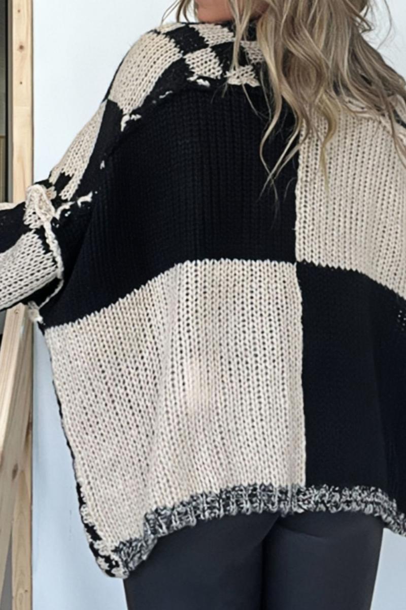 Eleganter Karierter Cardigan