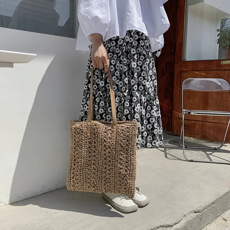 Geflochtene Sommer-Strandtasche
