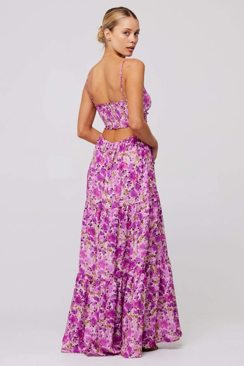 Lagen-Maxikleid Mit Blumendruck