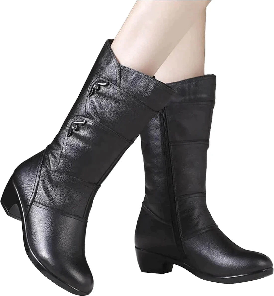 Elegante Winterstiefel Aus Leder