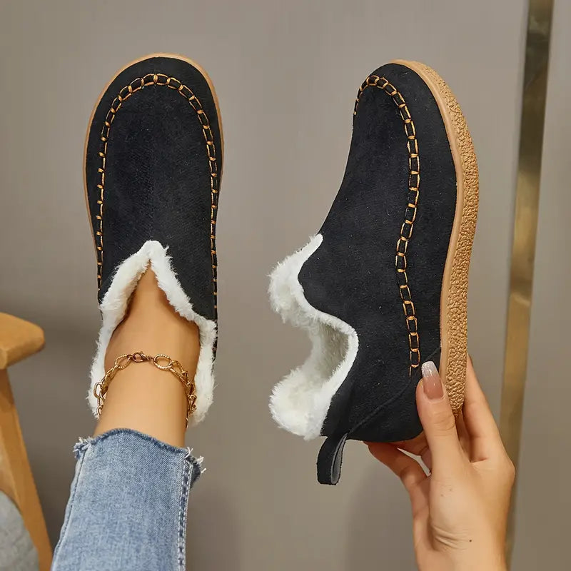 Stiefeletten Mit Runder Zehenpartie Und Fleecefutter