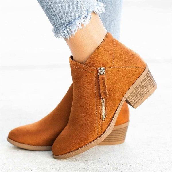 Elegante Stiefel Mit Niedrigem Absatz