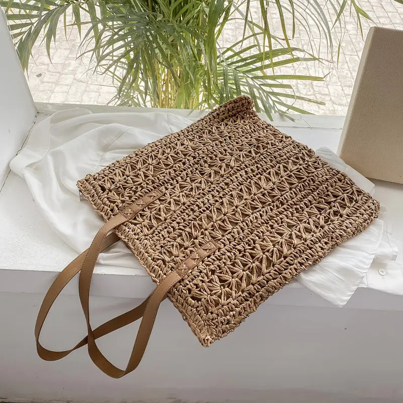 Geflochtene Sommer-Strandtasche