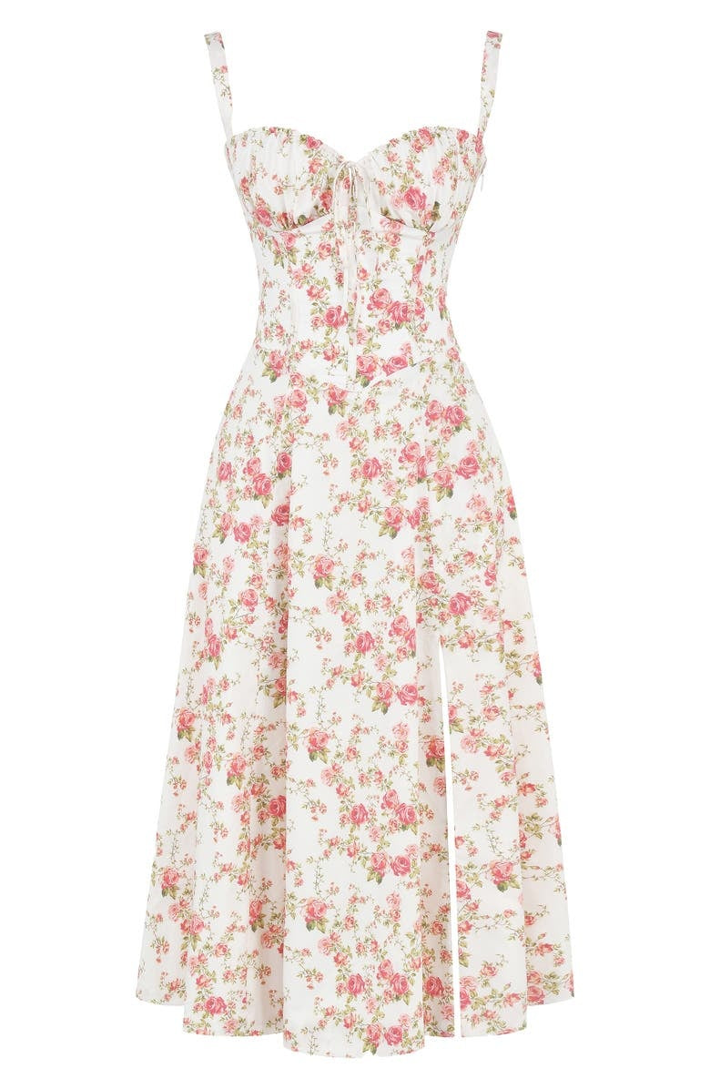 Kleid Mit Blumen-Corsagenmuster