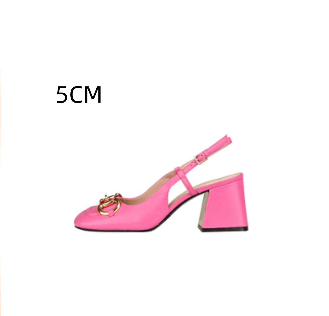 Retro Mary Jane Schuhe Mit Klobigen High Heels Und Schnallen