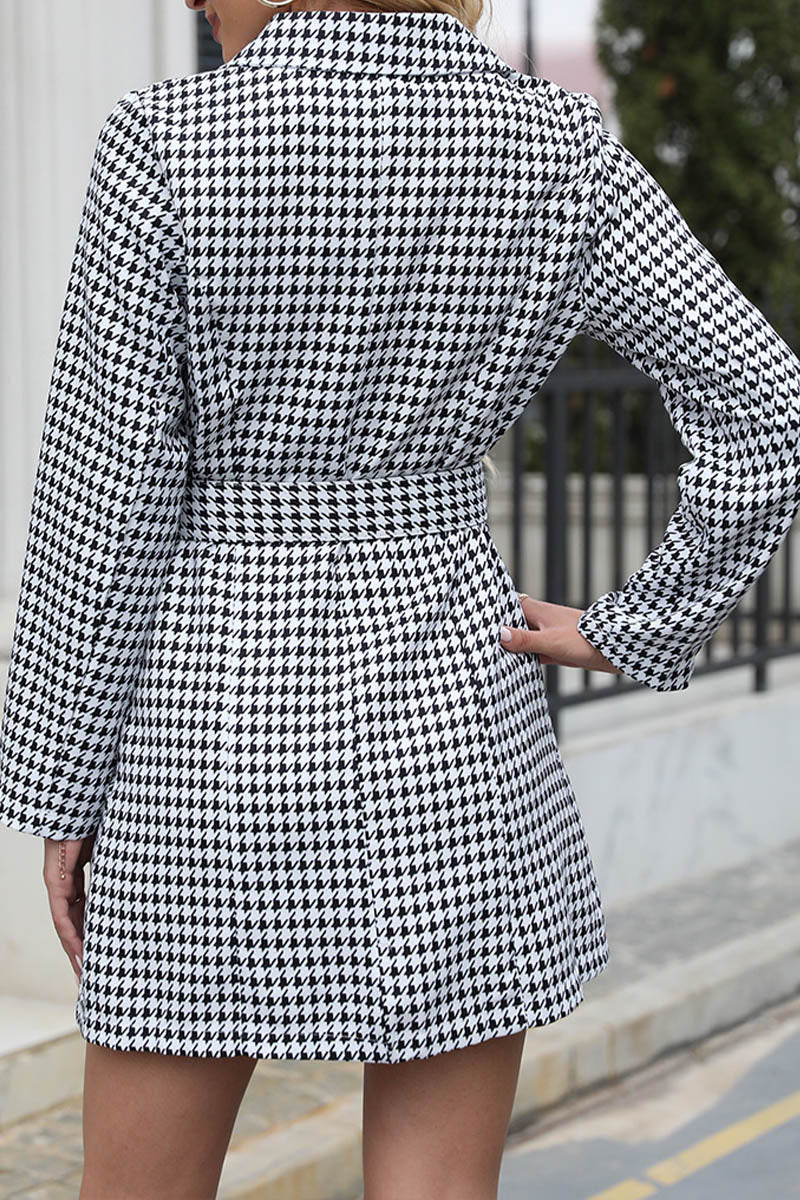 Elegante Karierte Jacke