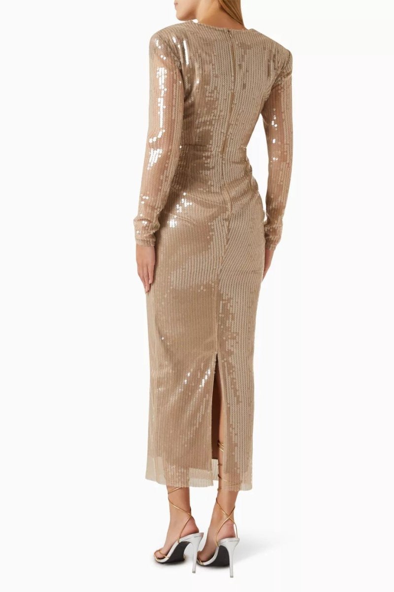 Paillettenkleid Mit Cut-Details