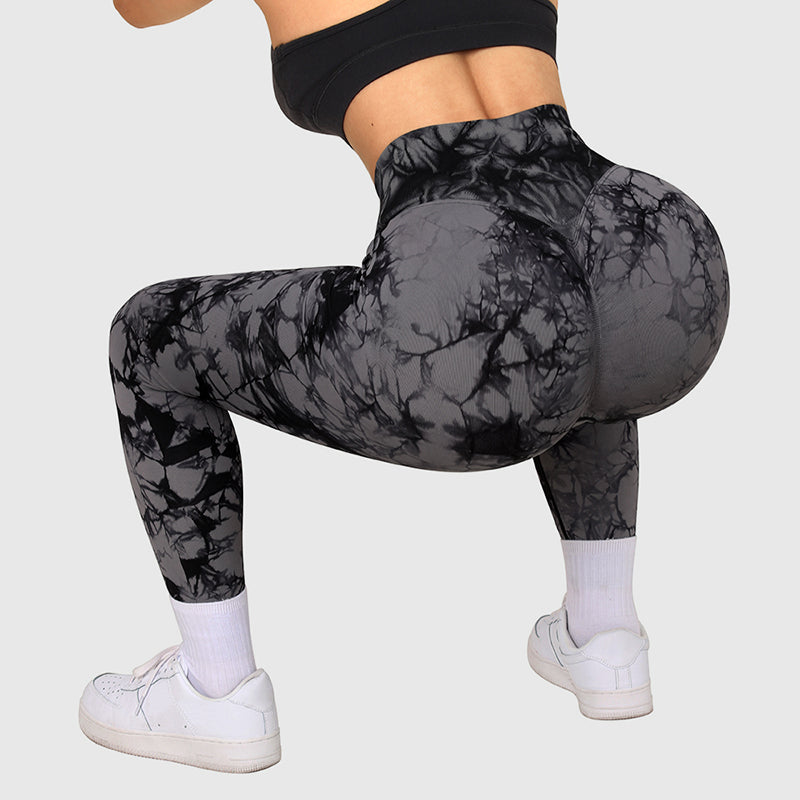 Strapazierfähige, Nahtlos Gemusterte Yoga-Leggings Für Damen