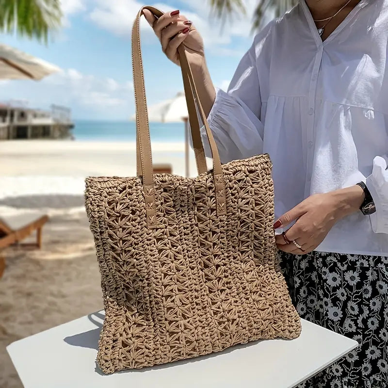 Geflochtene Sommer-Strandtasche