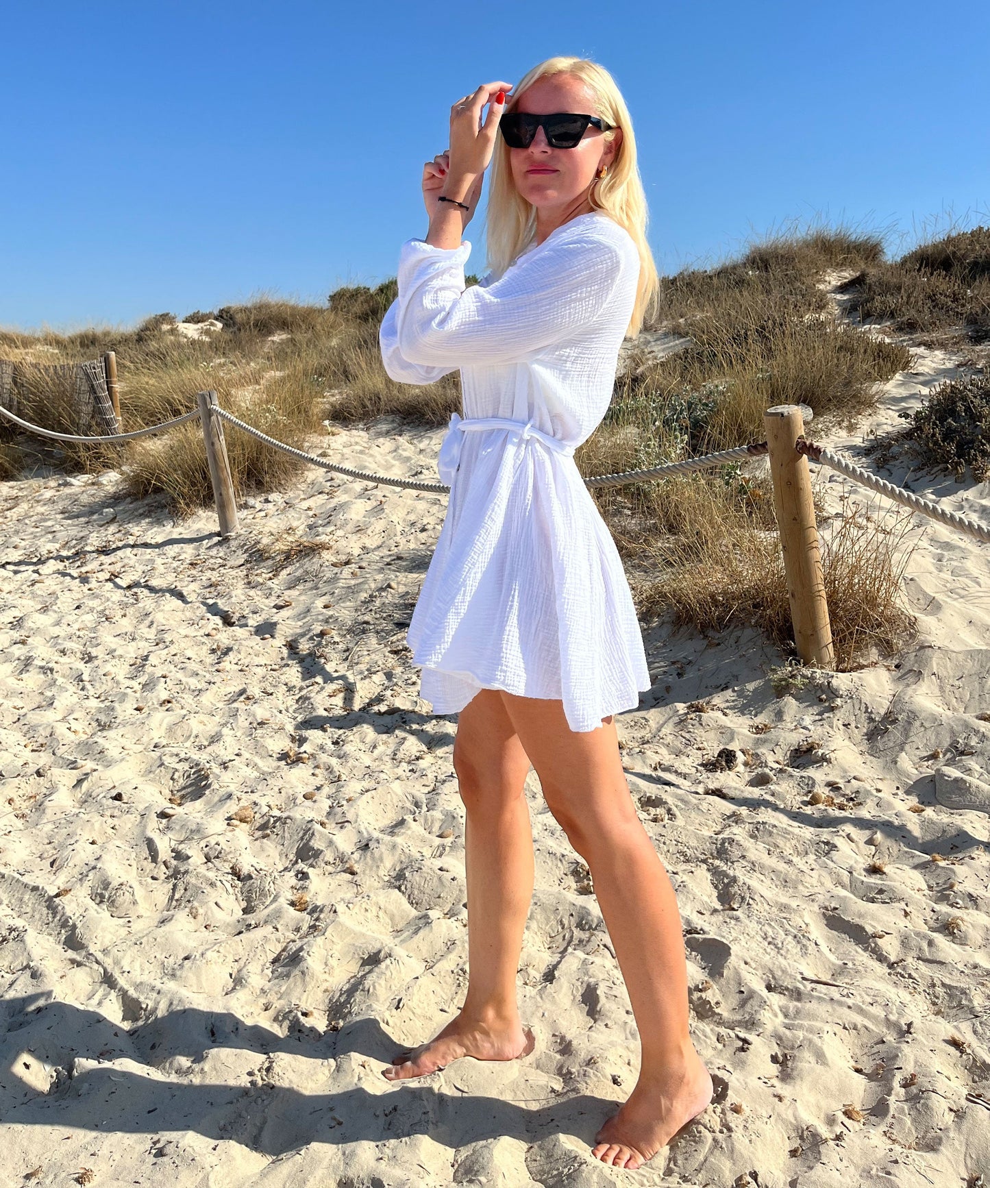 Hemdblusenkleid Mit Knopfdetail Und Taillenband