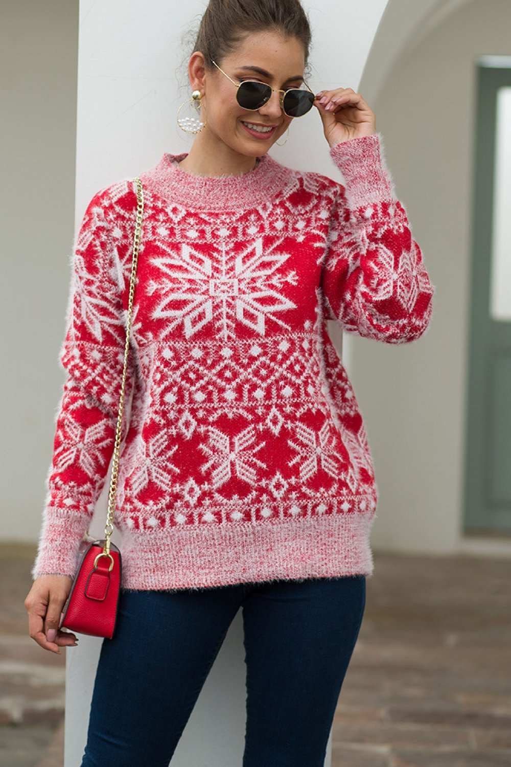 Stylischer Pullover Mit Muster