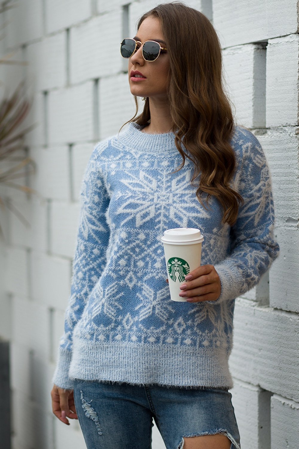 Stylischer Pullover Mit Muster