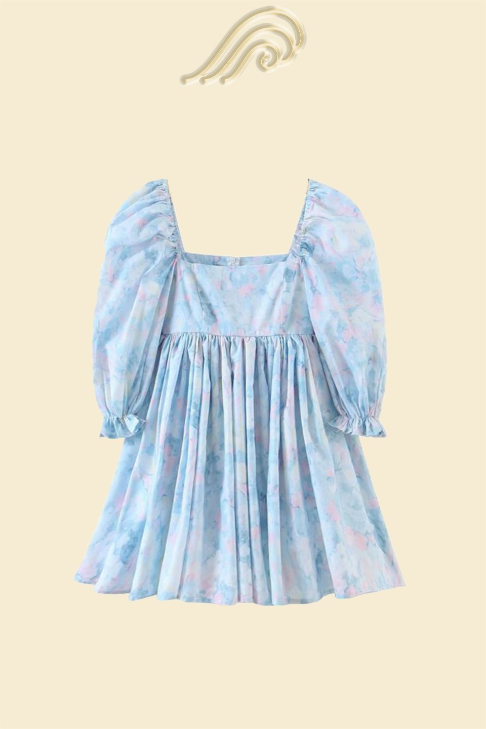 Clara – Gemustertes Minikleid Mit Rüschendetail