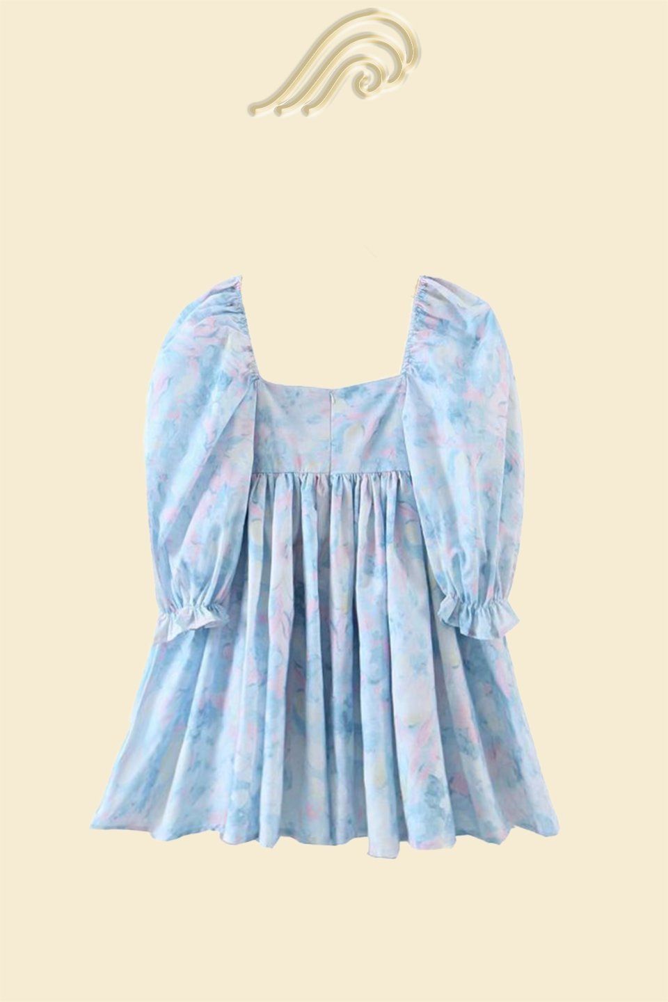 Clara – Gemustertes Minikleid Mit Rüschendetail