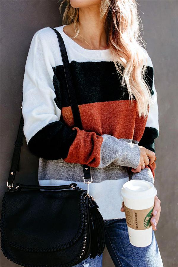 Stylischer Pullover Mit Streifendetails