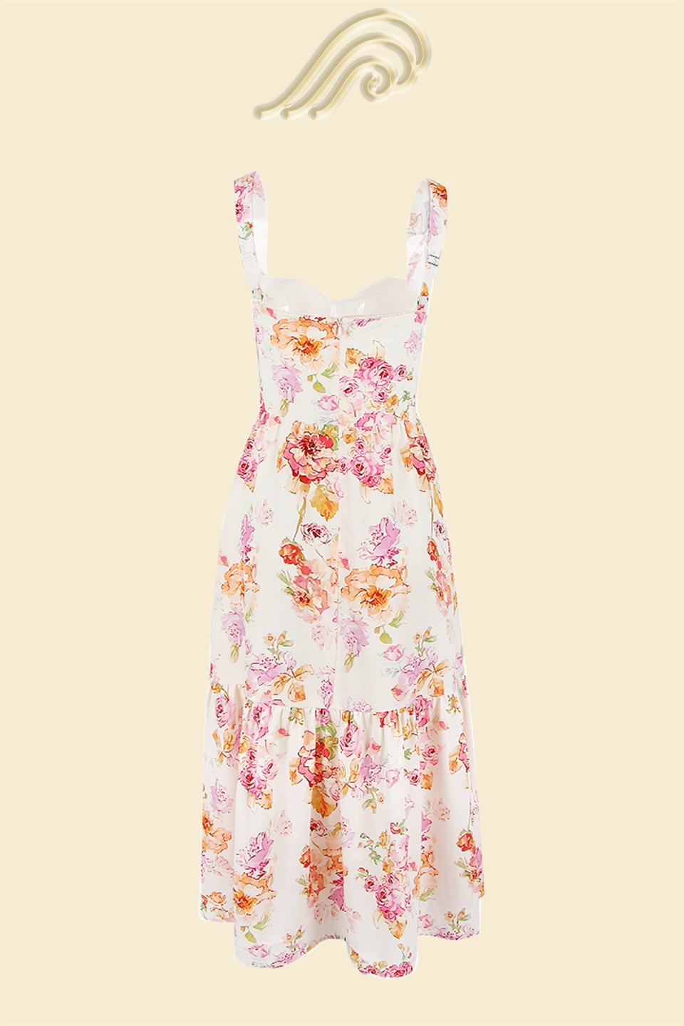 Gemustertes Ausgestelltes Midikleid