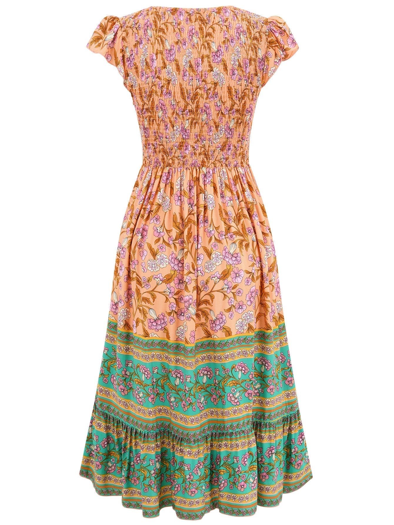 Kurzarm-Midikleid Ohne Ärmel