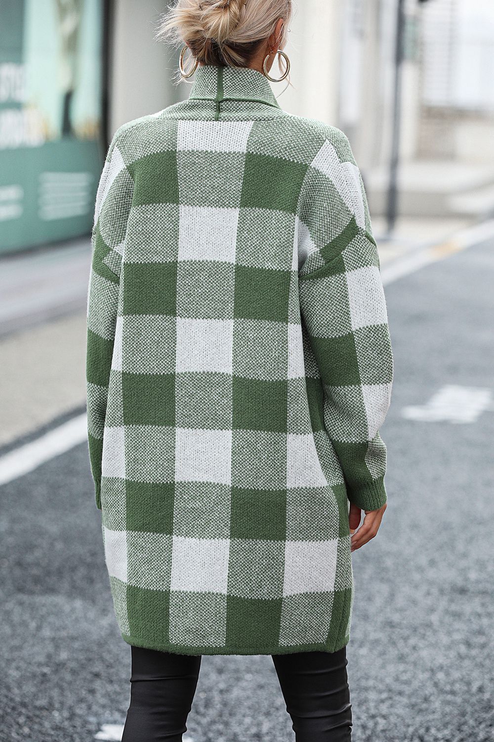 Eleganter Karierter Cardigan