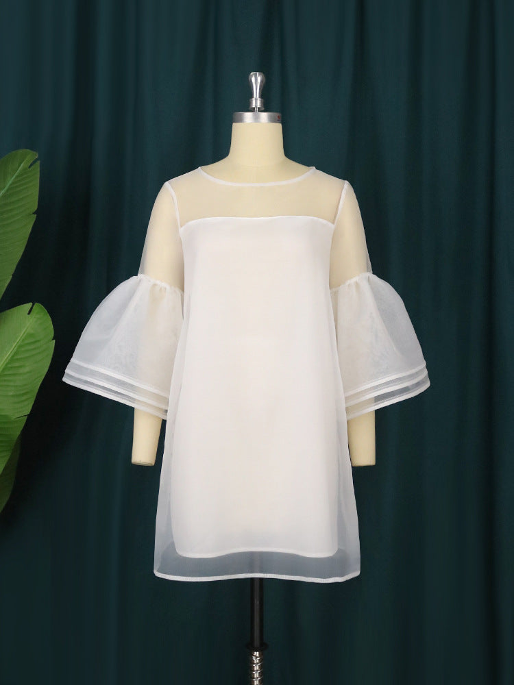Rückenfreies Minikleid Mit Transparentem Detail