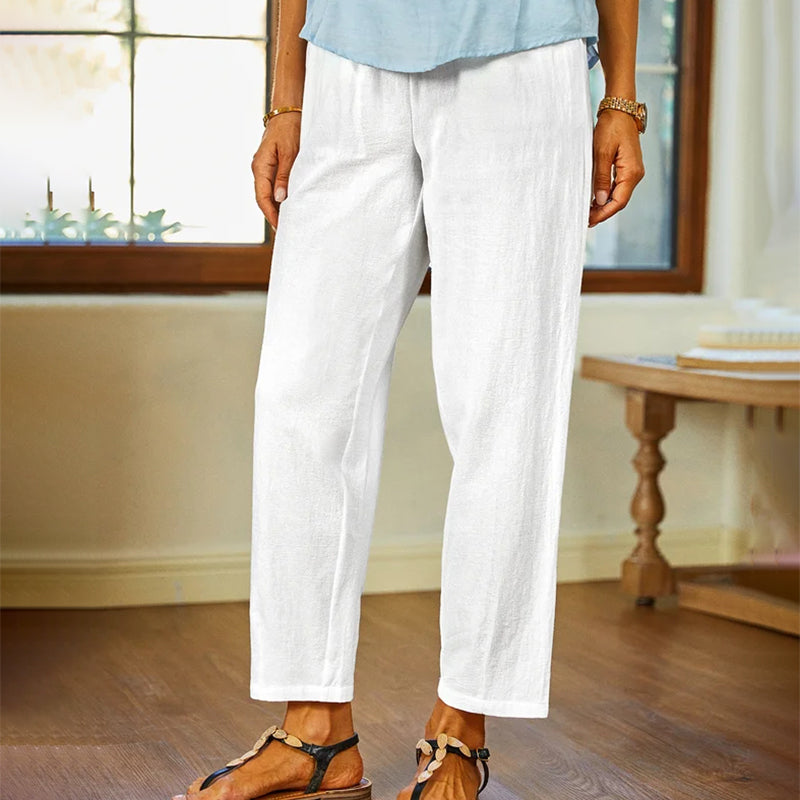 Elegante, Schlichte Leinenhose