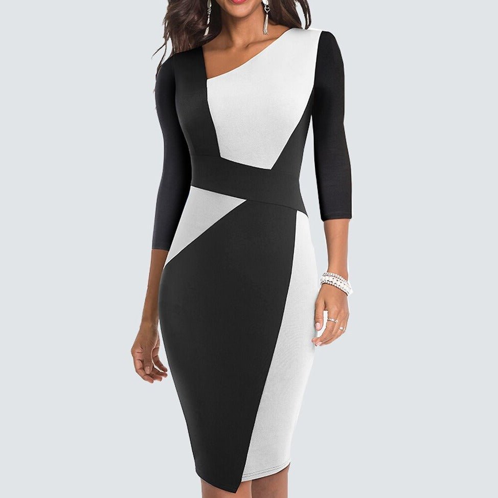Patchwork-Bleistiftkleid