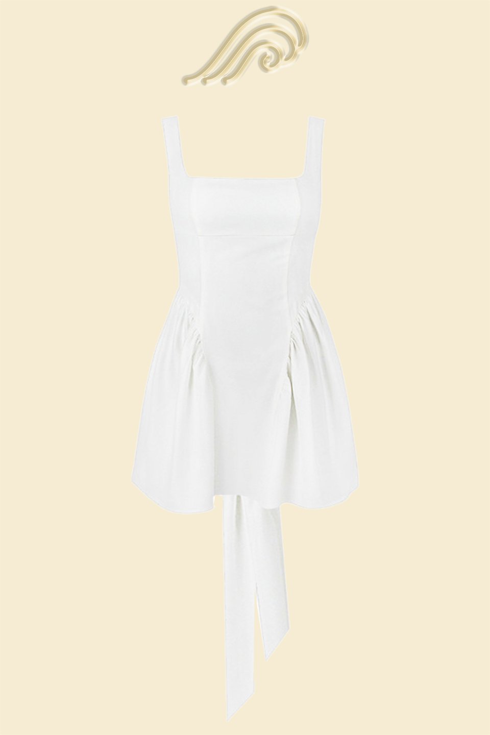 Rückenfreies Minikleid Mit Schleife