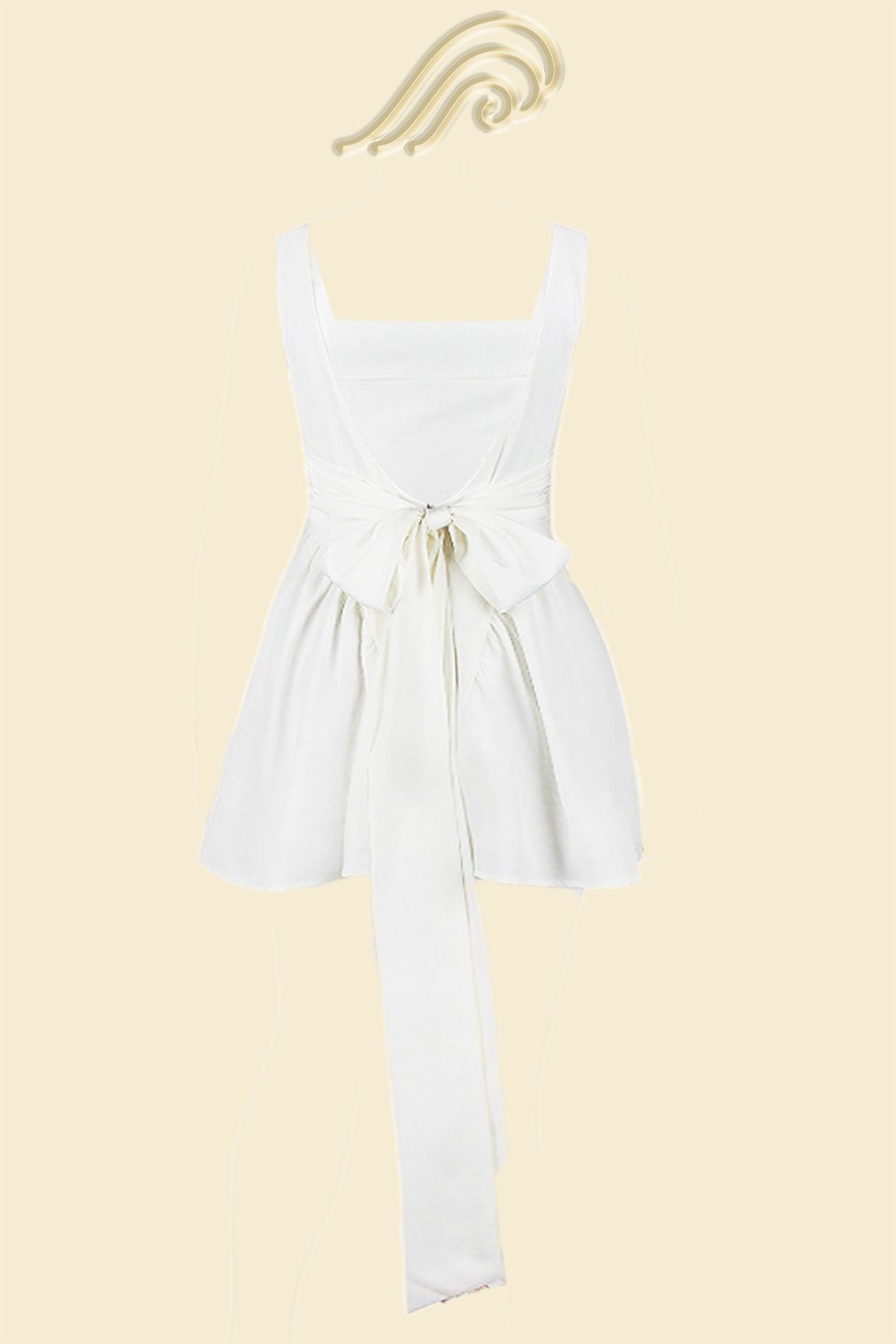 Rückenfreies Minikleid Mit Schleife