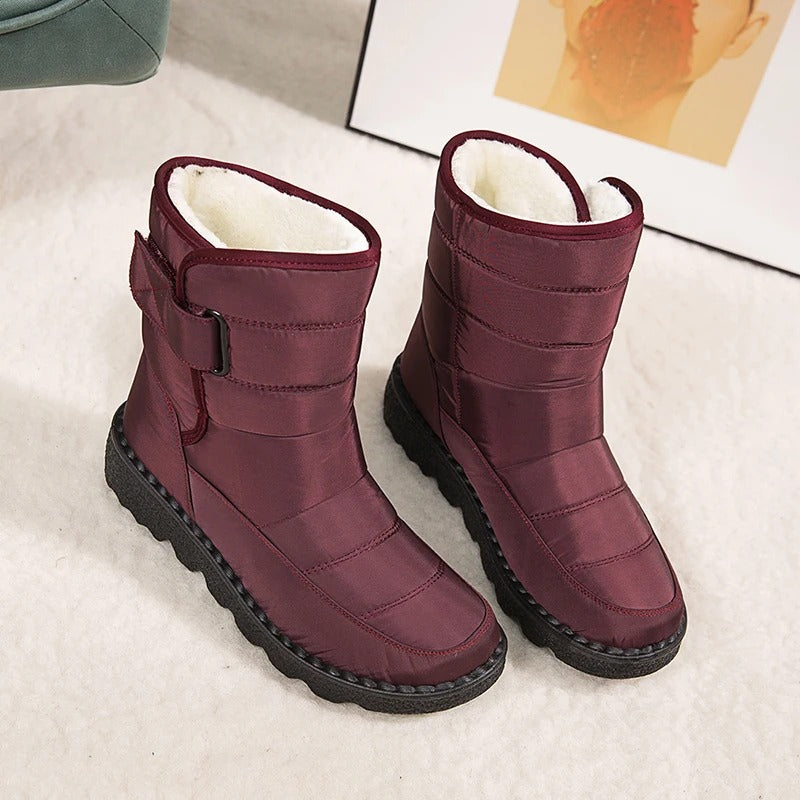 Dicke Plüsch-Winterstiefel
