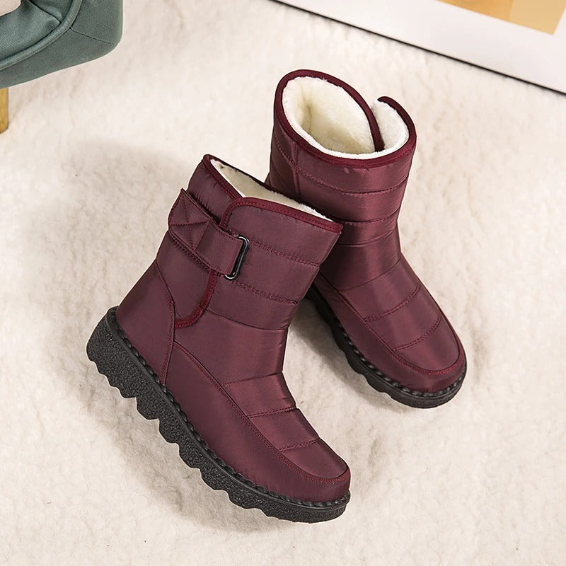 Dicke Plüsch-Winterstiefel