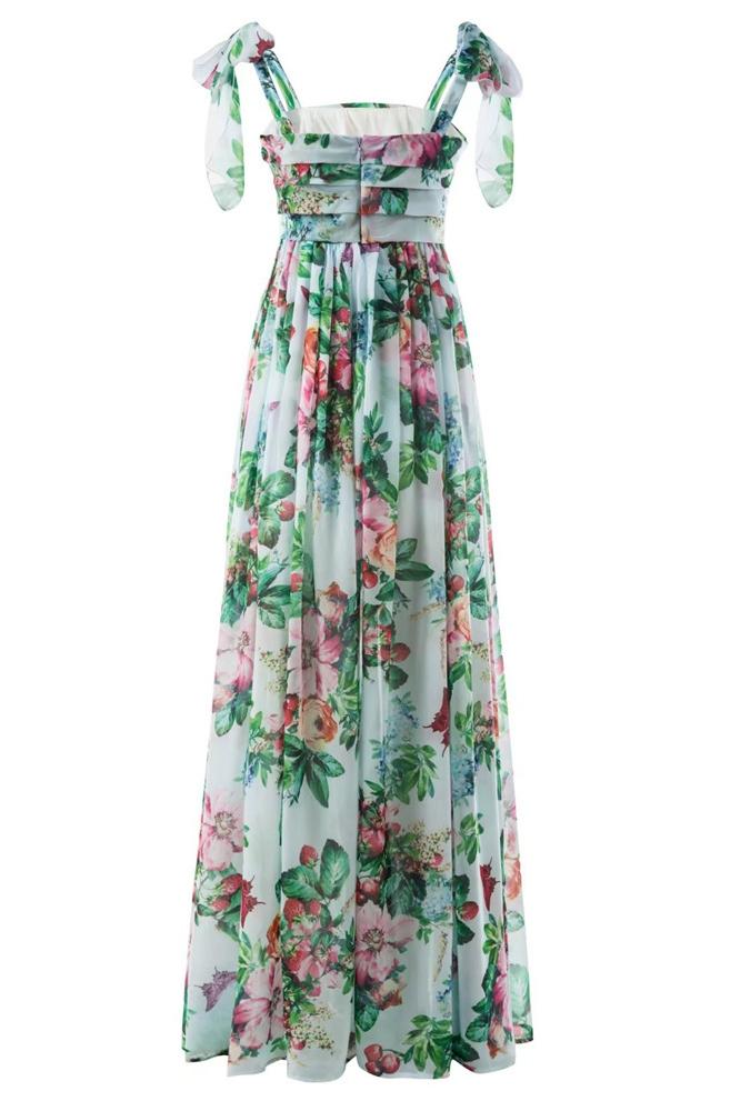 Bedrucktes Trägerloses Maxikleid „Dinah“
