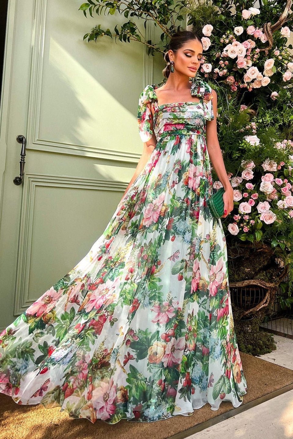 Bedrucktes Trägerloses Maxikleid „Dinah“