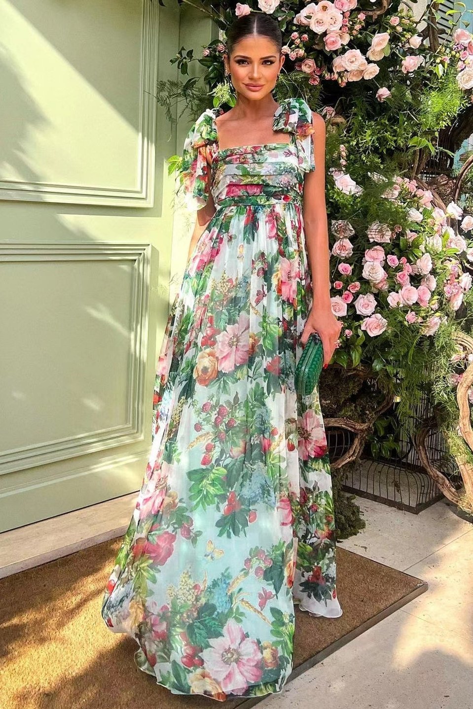 Bedrucktes Trägerloses Maxikleid „Dinah“