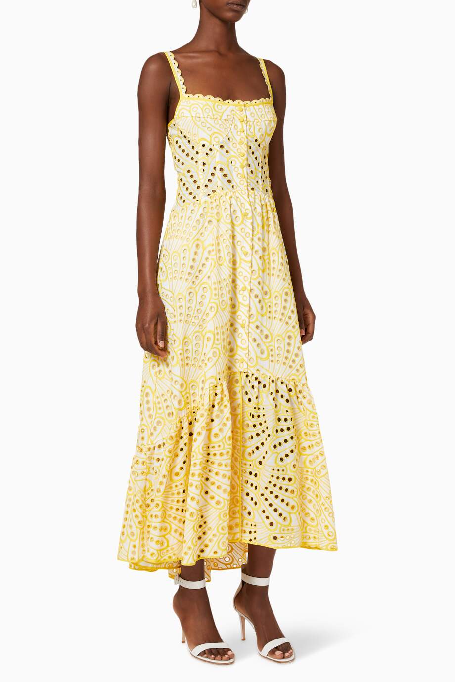 Helen Midi-Bustierkleid Aus Bestickter Spitze