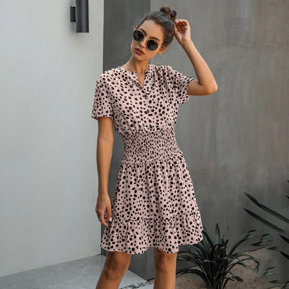 Minikleid Mit Leopardenmuster