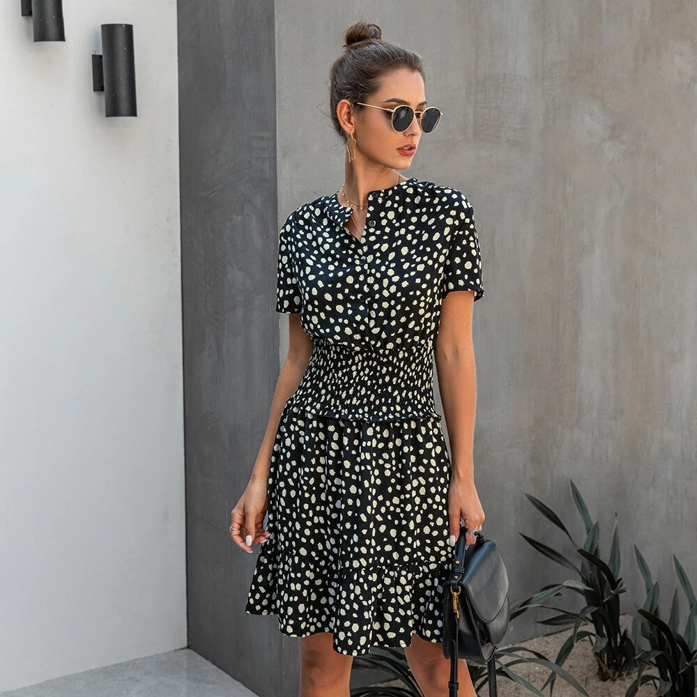 Minikleid Mit Leopardenmuster
