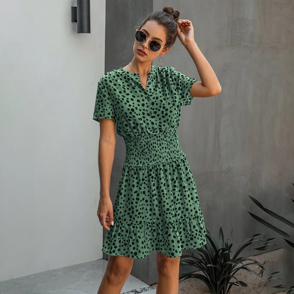 Minikleid Mit Leopardenmuster