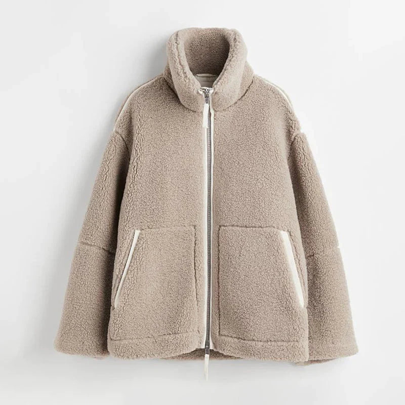 Luxuriöser Woll-Oversize-Mantel Für Damen