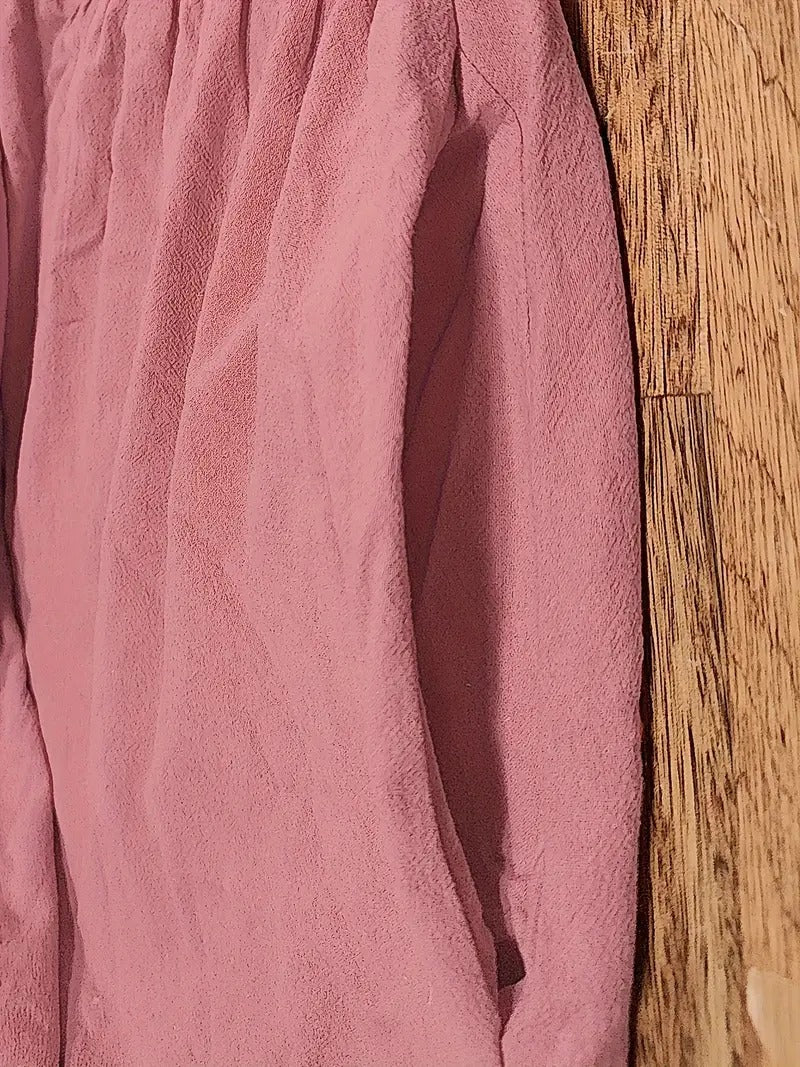Kurzärmliges Midikleid Mit Taschen